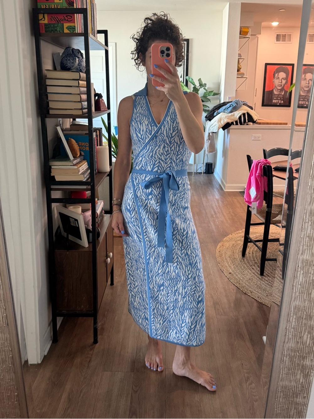 NWT Diane Von Furstenberg for Target - Blue and White Wrap Dress